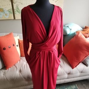 Red dress with pockets BCBGMAXAZRIA